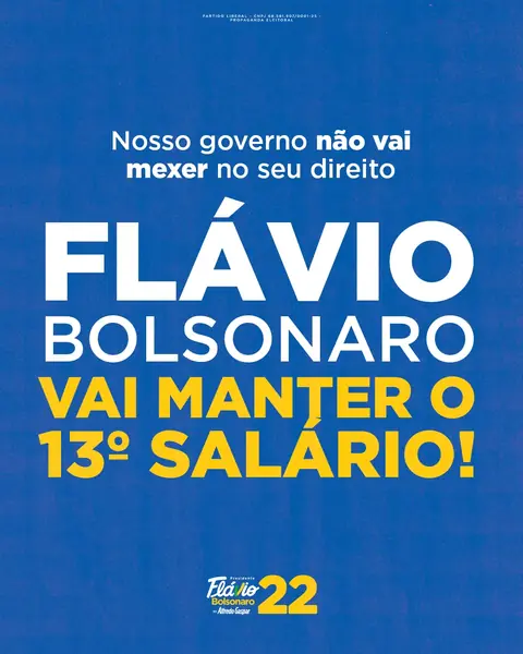 Flávio Bolsonaro vai manter o 13º salário