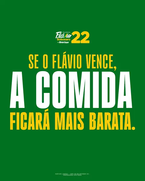 Se o Flávio vence, a comida ficará mais barata.