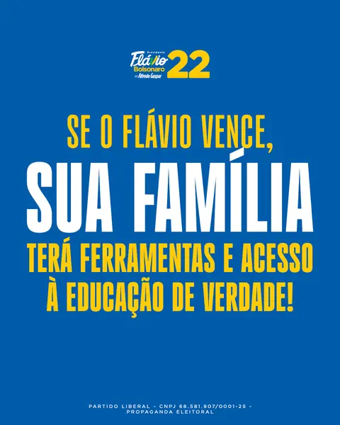 Se o Flávio vence, sua família terá ferramentas e acesso à educação de verdade!