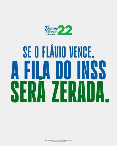 Se o Flávio vence, a fila do INSS será zerada.