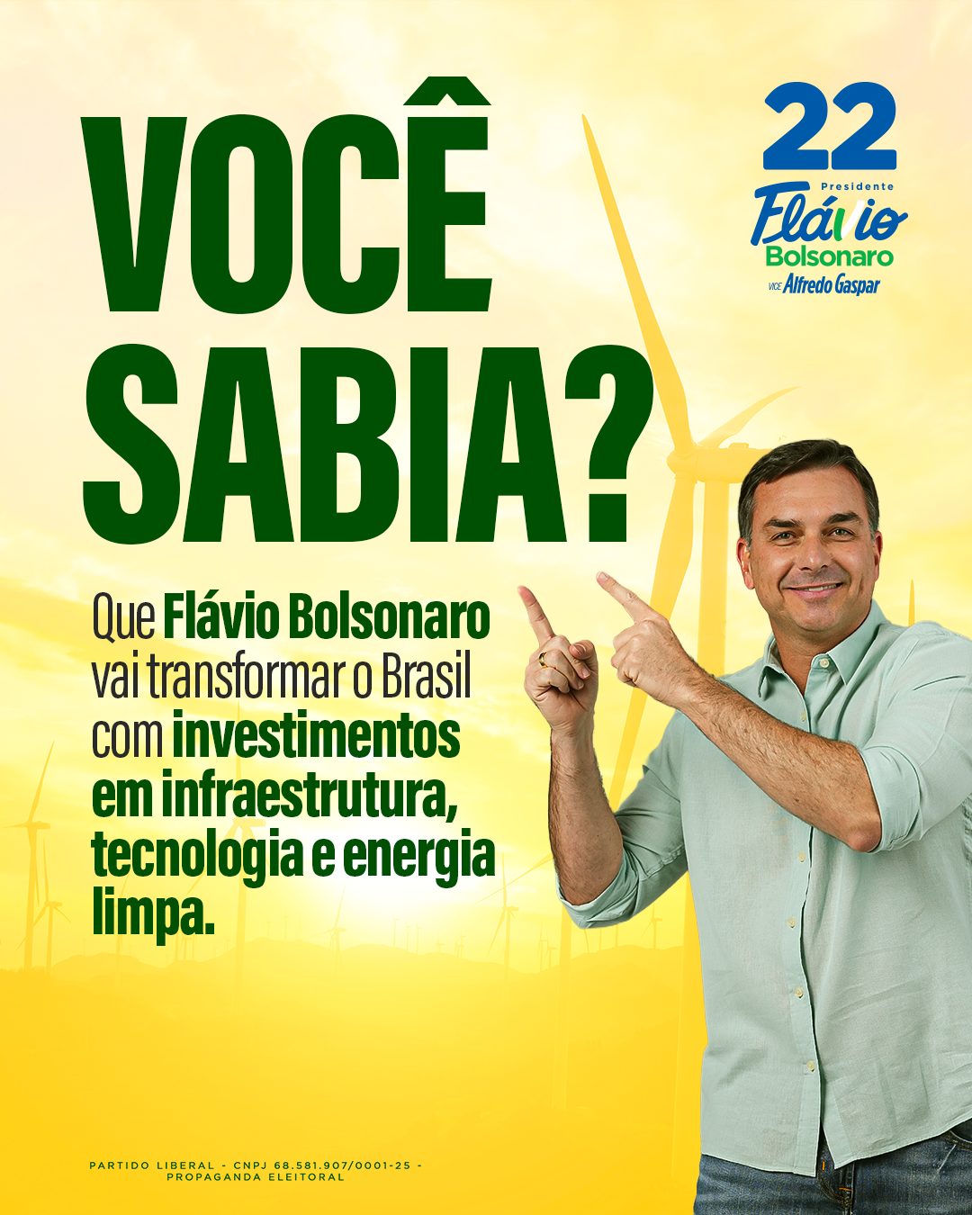 Flávio Bolsonaro vai transformar o Brasil com investimentos em infraestrutura, tecnologia e energia limpa.