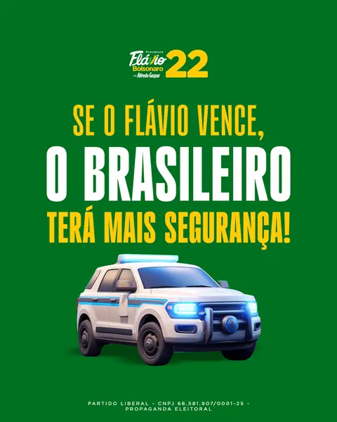 Se o Flávio vence, o brasileiro terá mais segurança!