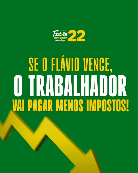 Se o Flávio vence, o trabalhador vai pagar menos impostos!