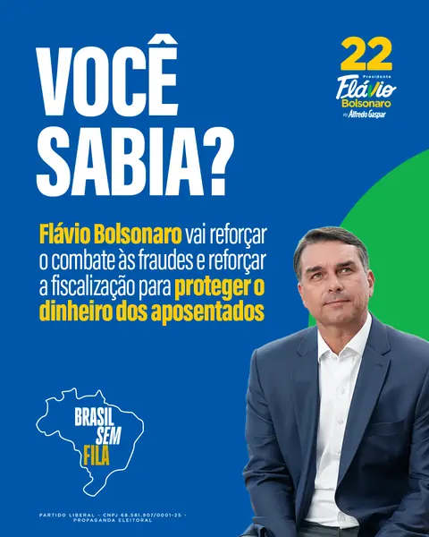 Flávio Bolsonaro vai reforçar o combate às fraudes e a fiscalização para proteger o dinheiro dos aposentados.