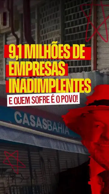 9,1 milhões de empresas inadimplentes: e quem sofre é o povo